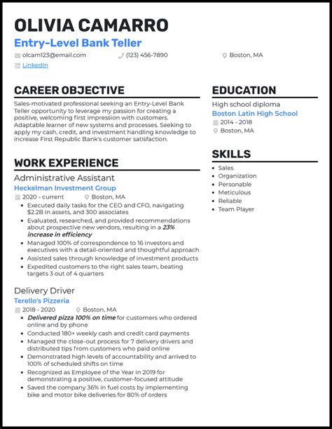 bank teller resume examples|Bank Teller Resume Examples (+ Bank Teller Skills) .